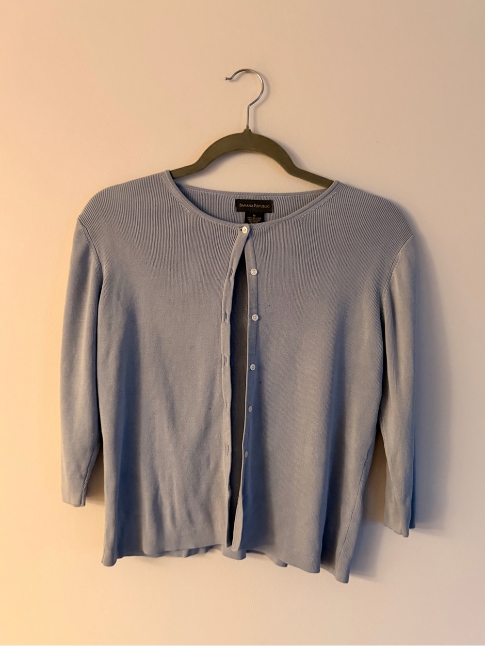 Banana Republic Pale Blue Button-Front Women's Cardigan